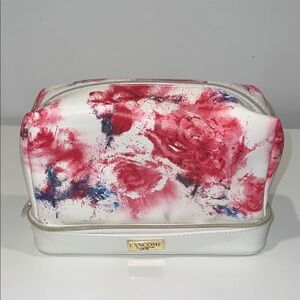 Floral Cosmetic Bag - Red and White